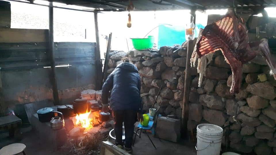 La cucina della famiglia di allevatori che mi ha ospitato